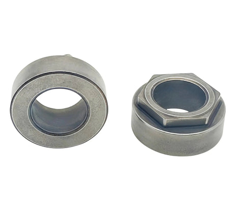 Hexagon Steering Bushing Replacement For Cub Cadet MTD Troy-Bilt Yard Machines Yard Mowers, Alloy, Half Inch Thick And One Eighth Inch Diameter, Beefed-Up Durable Two Pack, Direct OEM Fit For 741-04237B And 941-04237B, Fits GT-1054, LGT-1050, LTX-1040, hex bushing close-up