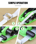 Beefy Heavy Duty Banding Tensioner And Cutter Windlass For One Half To Three Quarter Inch Polypropylene Woven Straps Handheld Packaging Tool Built Tough For Fast Pallet Shipping Polyester Compatible Cord Straps on white PP strap