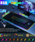 Wireless Charging Desk Pad With Built In Mouse Pad And Phone Holder And RGB Lighting for home office setup