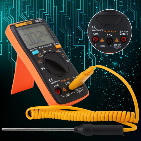 Go To Digital Multimeter Tester AN8009 With Bag And Backlit LCD Display Dope Features Include Ammeter Voltmeter Ohm Meter