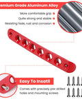 Red Aluminum Grab Handle Inserts And Push Button Knob Covers Trim for Jeep Wrangler featuring screws and aluminum alloy details
