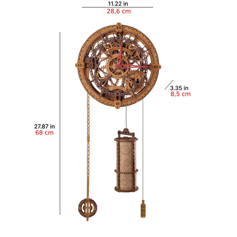 Steampunk 3D Puzzle Clock Kit For Adults With 378 Pieces Including 43 Spare Parts DIY Mechanical Wall Clock Build Vintage Decor Gift