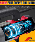 Image of the 1400W pure copper coil motor of the Heavy-Duty 7/8 Inch Electric Hydraulic Rebar Cutter for durability.