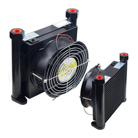 Heavy Duty Hydraulic Oil Cooler And Air Cooling Fin, 48W Power, 10 L Min Flow, 15 Bar Working Pressure, DC12V, radiator view