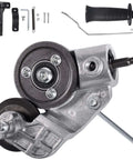Sheet Metal Shear Drill Attachment for fast flat metal cutting up to 20 to 30 gauge, with handle and installation hardware shown