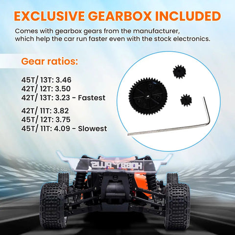 Speck B One Twenty Four Scale 2WD Mini RC Car RTR Buggy With Brushless Ready And Oil Filled Shocks, gearbox and tools