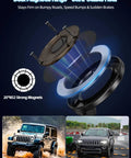 Dual magnetic rings of the Rock Solid Vacuum Lock 60 Plus Lbs Suction Car Phone Mount with off-road vehicle images.