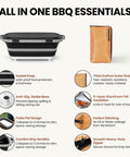 All-in-one Grab And Go BBQ Prep Tub With Blanket 16L Collapsible Dish Basin and Cutting Board with Lid features and benefits.