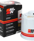 Top Notch Premium Oil Filter With Wrench Off Nut For Select Infiniti Mazda Nissan Subaru Vehicles next to packaging box