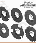 Six seed plates from 12 Piece Standard Seed Plate Set For 1001B Garden Seeder Includes Light Carrot Lima Bean Popcorn Cucumber Broccoli.