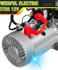 12V Hydraulic Pump For Dump Trailers And Car Lifting, Double Acting Electric Power Unit, heavy-duty motor close-up