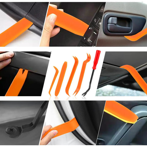 Universal Car Retainer Clips And Fasteners Kit with removal tool for bumper, fender, door panel, and trim installation