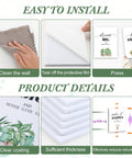 Fresh Plant Motif Acoustic Wall Panels 6 Pack Self Adhesive Sound Absorbing Room Decor 12X16 Inches Thick Polyester Fiber installation steps