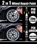 Matte Black Wheel Touch Up Paint Kit For Curb Rash And Scratches Quick Easy Rim Repair With Durable Rim Paint To Restore Wheels