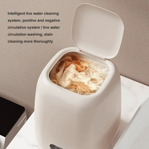 Game Changing 9L Portable Washing Machine With Spin Dryer And Clever Hidden Drain Hose, Mini Clothes Washer For Tight Spaces in use.