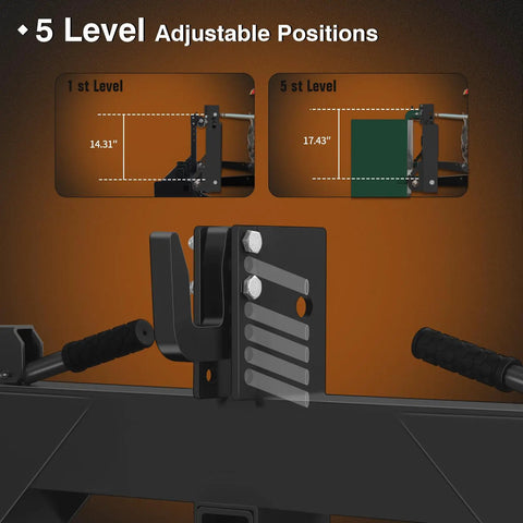5 level adjustable bolt detail on 3 Point Quick Hitch For Category 1 Tractors With 3000 Lbs Lift Capacity, Beefy Heavy Duty Steel