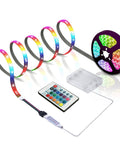 LED Strip Lights With 24 Keys Remote, Battery Powered 2 Meter Flexible Light Strip For Party Vibe And DIY Projects