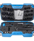Universal Bearing Install Kit TMFT36 Bearing Fitting Tool Set, pro-grade tools in blue carry toolbox with ergonomic grip handle.