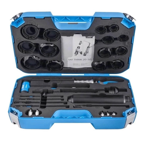 Universal Bearing Install Kit TMFT36 Bearing Fitting Tool Set, pro-grade tools in blue carry toolbox with ergonomic grip handle.
