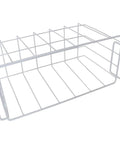 Freezer Basket Replacement For Frigidaire Kenmore Sears Electrolux 5304439835, white wire basket with handles, side view