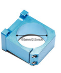 65mm Aluminum CNC Spindle Mount And Holder For PROVerXL 4030 CNC Machine shown in blue with a 65mm diameter