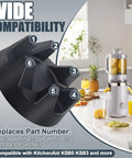 Replacement Blender Coupler Kit For KSB5 And KSB3 Series DIY Friendly 9704230 Compatible With Spanner Tool Includes WP9704230VP WP9704230 AP2930430 PS401661 1.42 Inch OD Shaft 6mm Center Hole, black coupler close-up