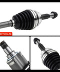 Heavy Duty Front Left Driver Side CV Axle Shaft Assembly Hassle Free Swap For Toyota Rav4 And Scion Tc 2001 To 2003 And 2005 To 2010 Fwd Model Without Abs Brakes Built Tough detailed views.