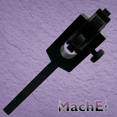 Close-up of Rotating Head Knurling Tool with Six Knurl Wheels and Multi Pitch Design on textured background.