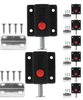8 Pcs Spring Loaded Push Button Latch For Kitchen Cabinets And Bathroom Cupboards ABS Zinc Alloy Material with screws and baffles