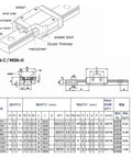 High Precision MGN9 Linear Guide Rail Kit With 150Mm Miniature Slide Block For DIY CNC Machines Smooth Gliding Motion Low Friction And Easy Install diagram with dimensions