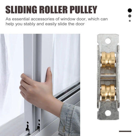 Image of 88 Type Sliding Door And Window Roller With Double Wheels and Mounting Screws, showing smooth sliding mechanism in use.