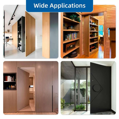 Wide applications of hidden door hinge 304 stainless steel built tough with 570 lbs load capacity for secret bookcase doors.