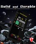 Pro Grade 20000 Counts Digital Multimeter With Data Recorder and Smart Mode on rocky surface with solid durable text