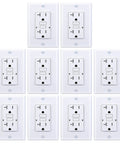 GFCI Outlet With LED Indicator, Tamper-Resistant GFI Receptacle, Self-Test Ground Fault Circuit Interrupter, 20A 125V Duplex, UL Listed