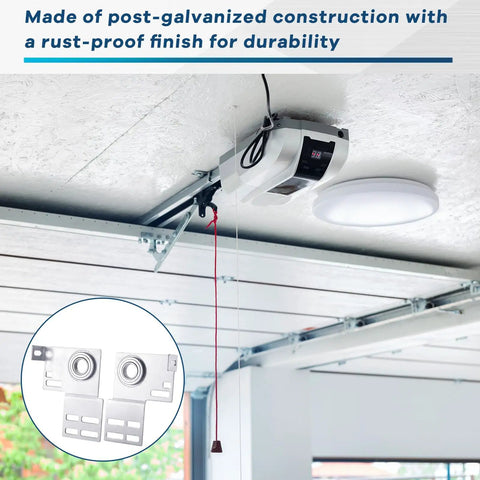6 Piece Garage Door Track Bracket Set For 2 Inch Track Doors Includes 3 Eighths Inch Brackets Torsion Spring Support Residential
