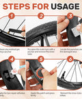 Steps for using the 96 Pack Bicycle Tire Patch Kit For Inner Tubes Rubber Bike Patch Set For Road Mountain And Motorcycle Tires.