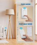 Wireless Remote Wall Switch And Outlet No Wiring Needed Plug In Power Socket for lamps, fans, small appliances, in fixed and portable mode.