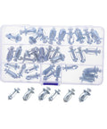 Petal Jack Nuts Expansion Kit 35pcs M4 M5 M6 For Hollow Wall And Plasterboard Easy Install Metal Petal Nuts kit in plastic case