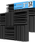 Silence The Studio Echo Dead In Its Tracks With These Thick High Density Sound Absorbing Foam Panels 12 Pack, 3-inch thick acoustic panels.