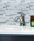 Ten Sheets Peel And Stick No Mess Install Backsplash Subway Tile For Kitchen Fireplace And Bathroom Stone Look Marble Gray Blue Real Textured PVC