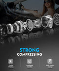 Heavy Duty Universal AC Compressor With Clutch Included For Quick Car Cooling Fixes Built Tough With Cast Aluminum Housing And Pregfilled PAG Oil Super Smooth Plug And Play Swap, detailed internal components layout.