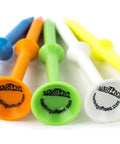 Durable Plastic Step Up Golf Tees 3.25 Inches Five Pack Assorted Colors Virtually Unbreakable Pro Grade Performance For Longer Straighter Drives Forward Lean For Lower Resistance Perfect Tee Height Made In The USA