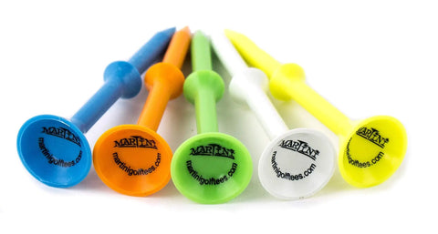 Durable Plastic Step Up Golf Tees 3.25 Inches Five Pack Assorted Colors Virtually Unbreakable Pro Grade Performance For Longer Straighter Drives Forward Lean For Lower Resistance Perfect Tee Height Made In The USA