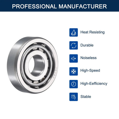 Two Pack 30302 Tapered Roller Bearing Cone And Cup Set With 15Mm Bore, 42Mm OD, 14.5Mm Cup Width, Chrome Steel ABEC 3, Pre Lubricated