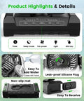 Camping Misting Fan With 24000mAh Battery, 9oz Water Tank, Built In Light, Hook Mount features and easy-to-use design details