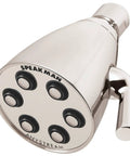 S-2252-PN-E2 Signature Brass Icon Anystream Adjustable Shower Head with polished nickel finish, 6 jets, and solid brass build