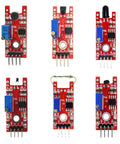Top Shelf 35 In One Electronic Sensor Module Quickstart Box With Legit Wiring Harness showing six sensor modules for Arduino and Pi.
