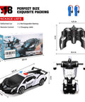 Transforming Remote Control Car For Kids Two In One Vehicle Converts To A Robot With One Button Deformation 360 Degree Drifting pack