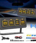 Wireless 4 Gang Switch Panel for Offroad LED Lights and Accessories Universal 12V Relay System Control Box with buttons and cables