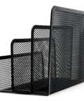 Durable Home Office Mail Sorter And File Organizer Tray Set with multi-compartment black metal wire design for letters and documents